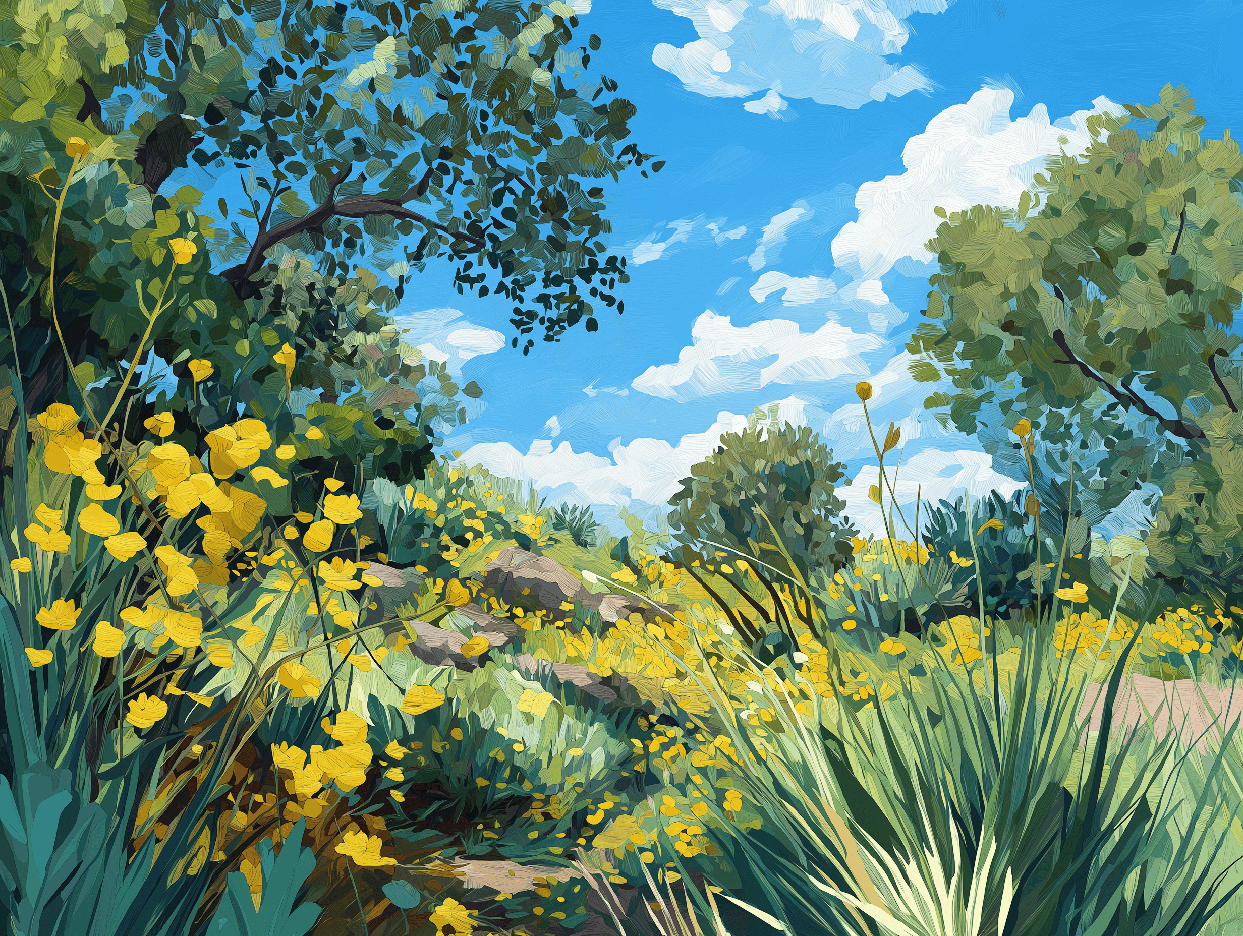 Tendrill advisor app on a painted-landscape desktop